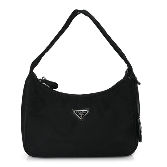 Prada Tessuto Nylon Mini Re-Edition 2000 Bag Black
