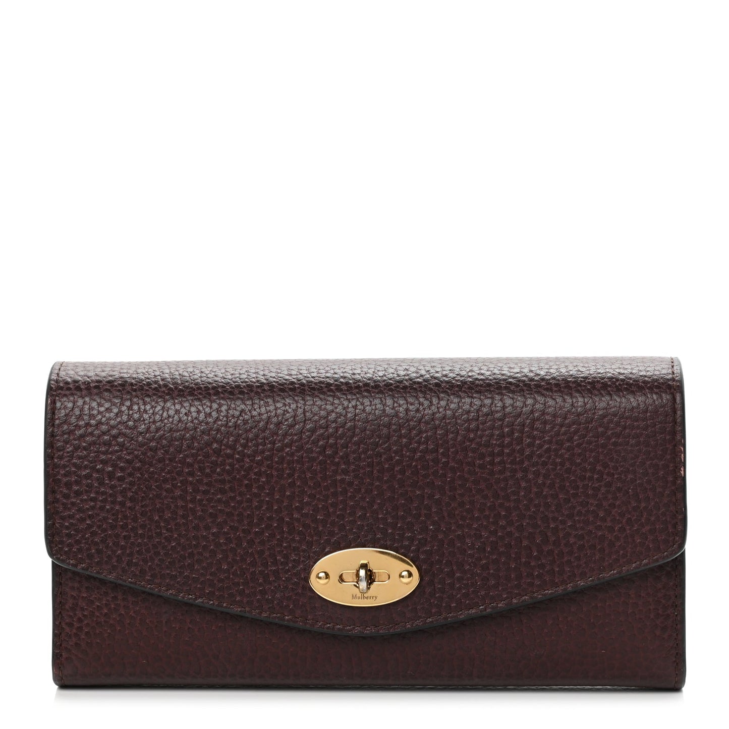 Mulberry MULBERRY Grain Vegetable Tanned Calfskin Darley Wallet Oxblood