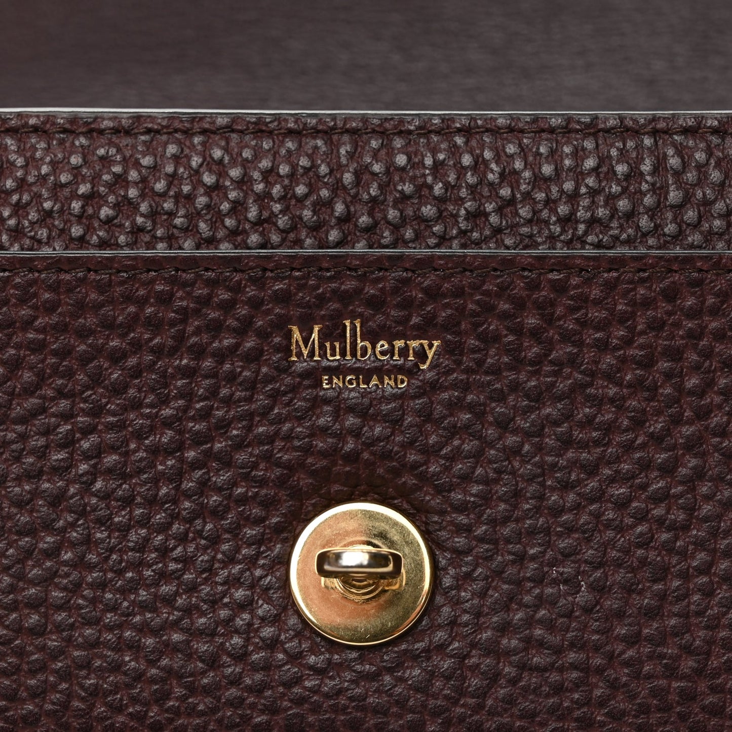 Mulberry MULBERRY Grain Vegetable Tanned Calfskin Darley Wallet Oxblood