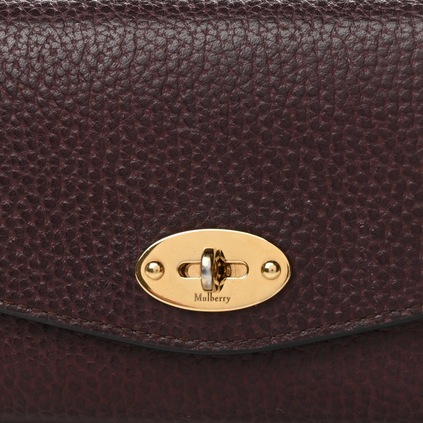 Mulberry MULBERRY Grain Vegetable Tanned Calfskin Darley Wallet Oxblood