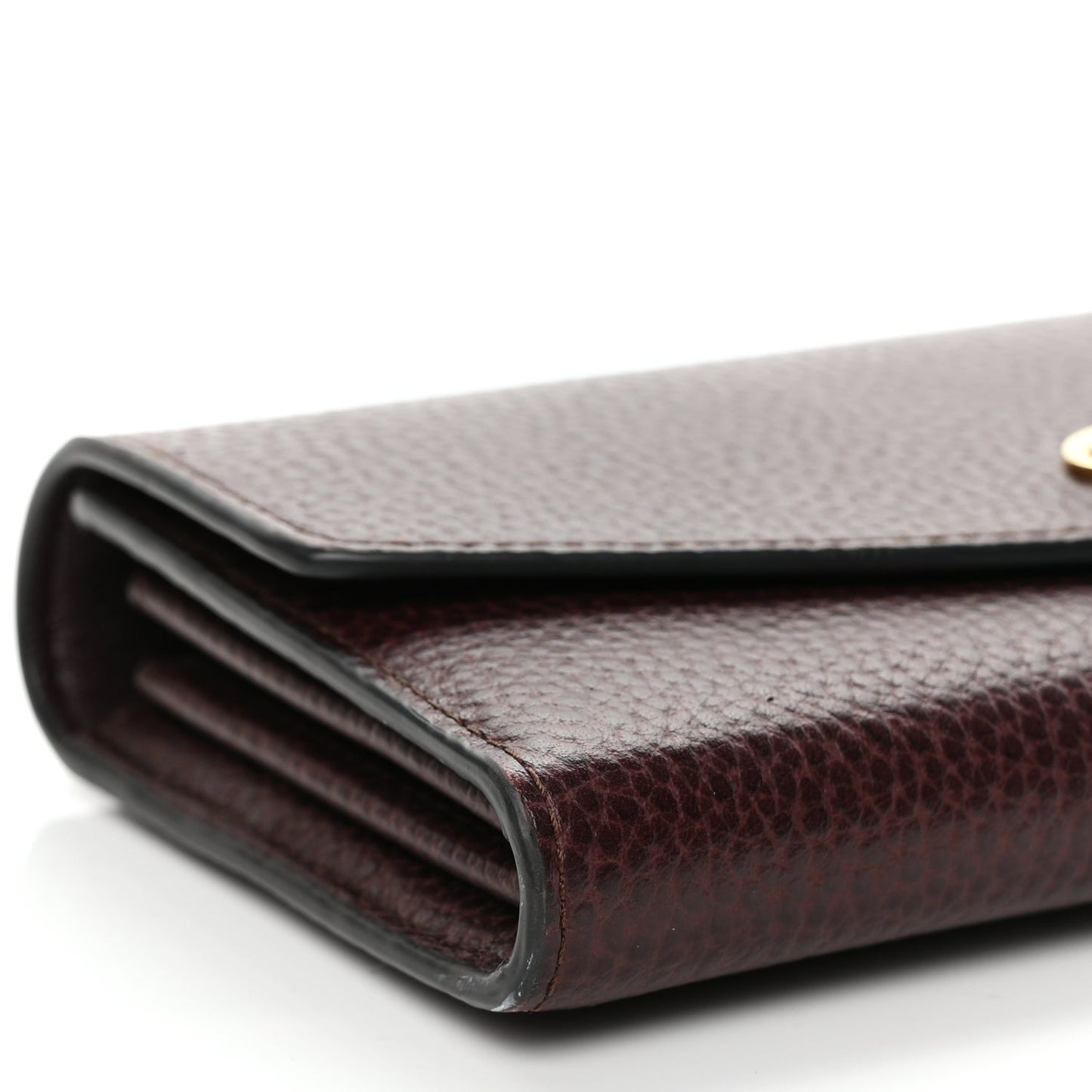 Mulberry MULBERRY Grain Vegetable Tanned Calfskin Darley Wallet Oxblood