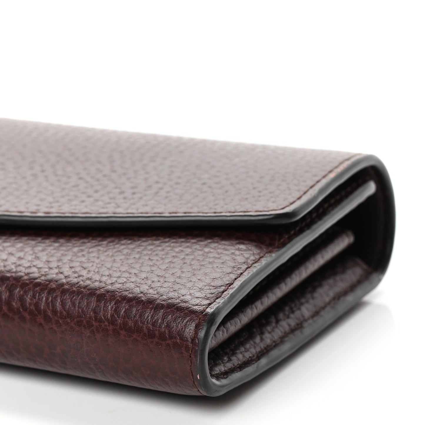 Mulberry MULBERRY Grain Vegetable Tanned Calfskin Darley Wallet Oxblood