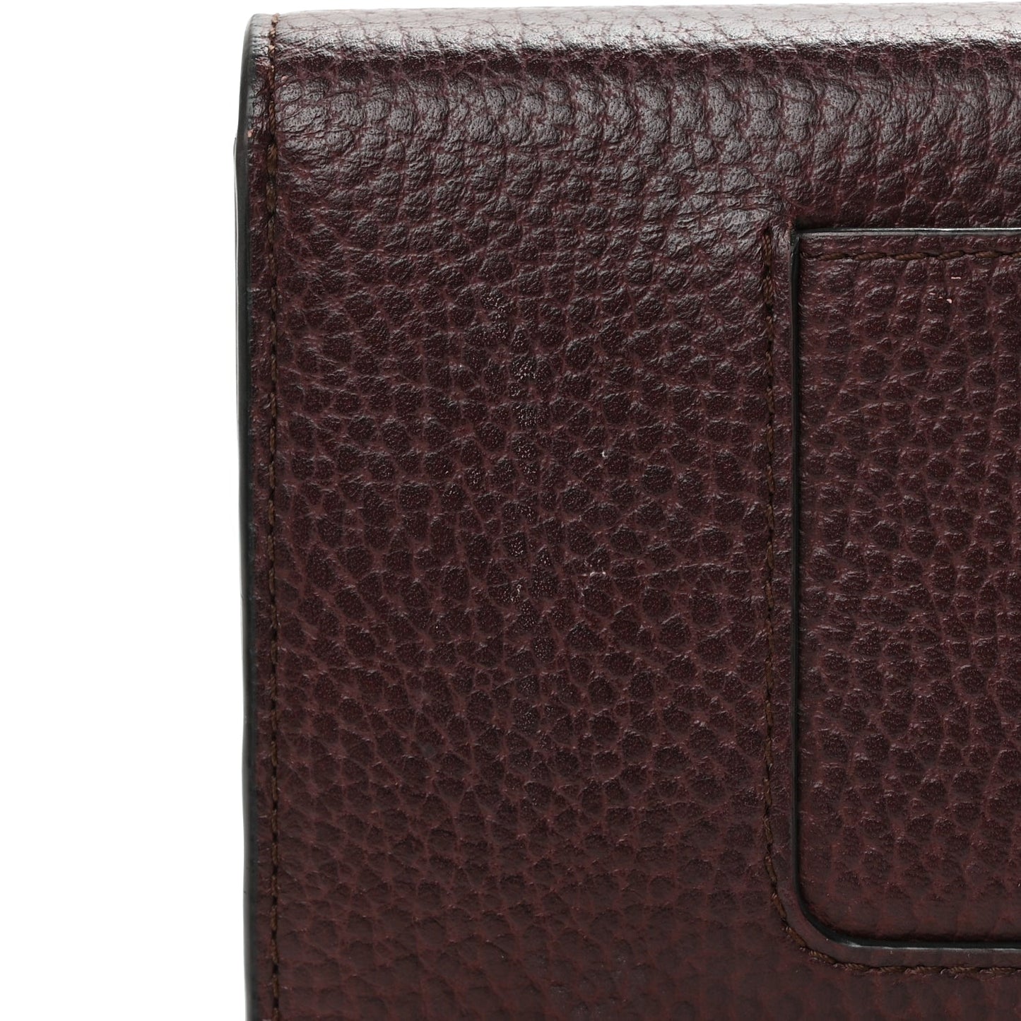 Mulberry MULBERRY Grain Vegetable Tanned Calfskin Darley Wallet Oxblood