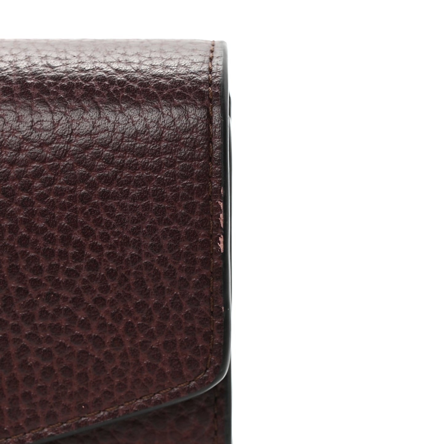 Mulberry MULBERRY Grain Vegetable Tanned Calfskin Darley Wallet Oxblood