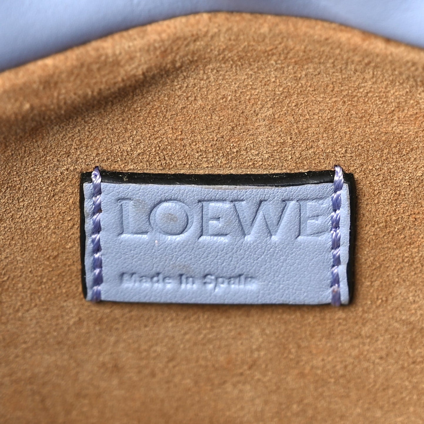 Loewe Calfskin Mini Flamenco Knot Bag Indigo Tan
