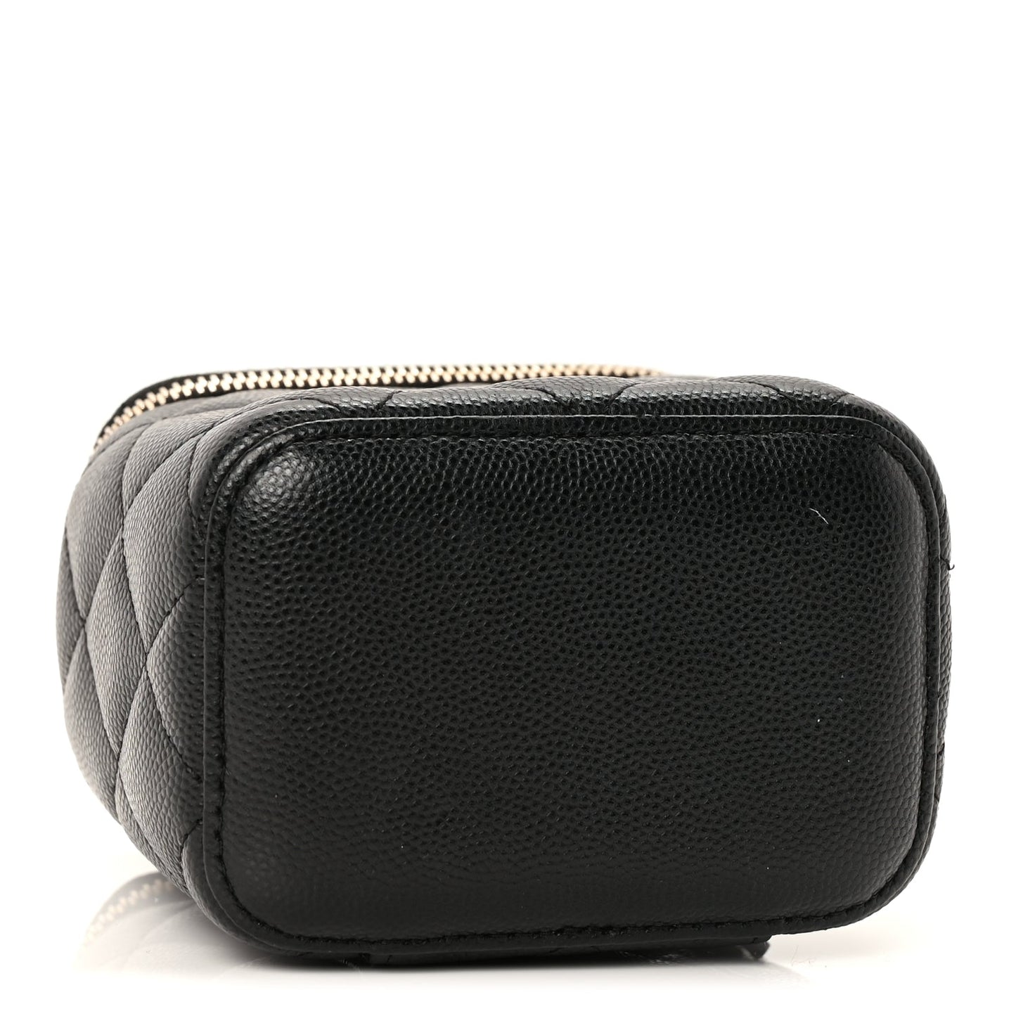 Chanel Caviar Quilted Mini Vanity Case With Chain  Black
