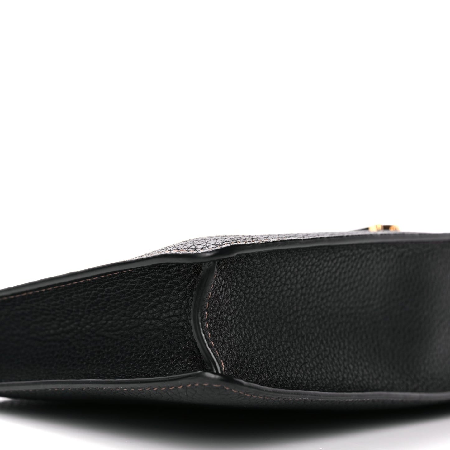 Burberry Grained Calfskin Mini TB Shoulder Pouch Black
