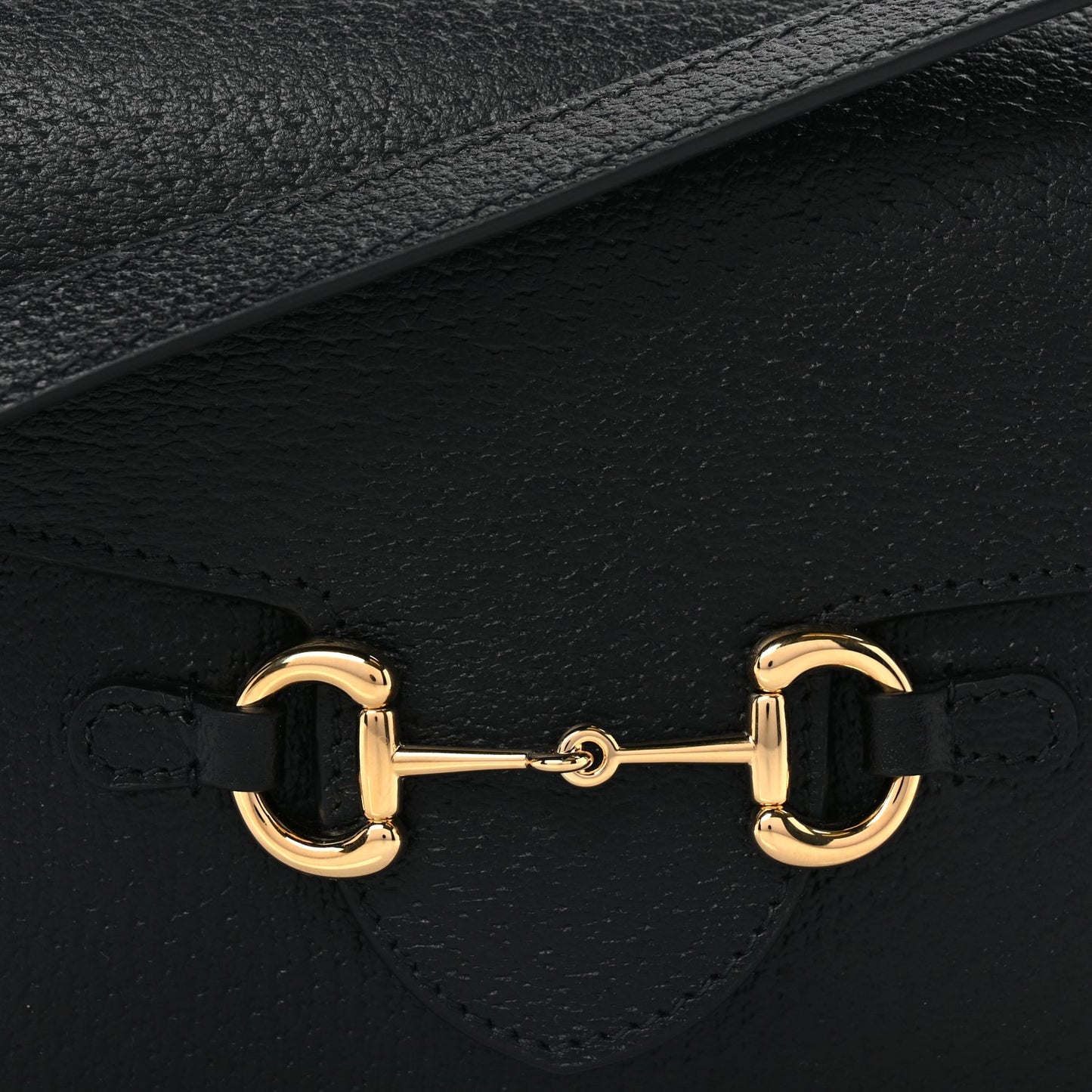 Gucci Calfskin Horsebit 1955 Shoulder Bag Black