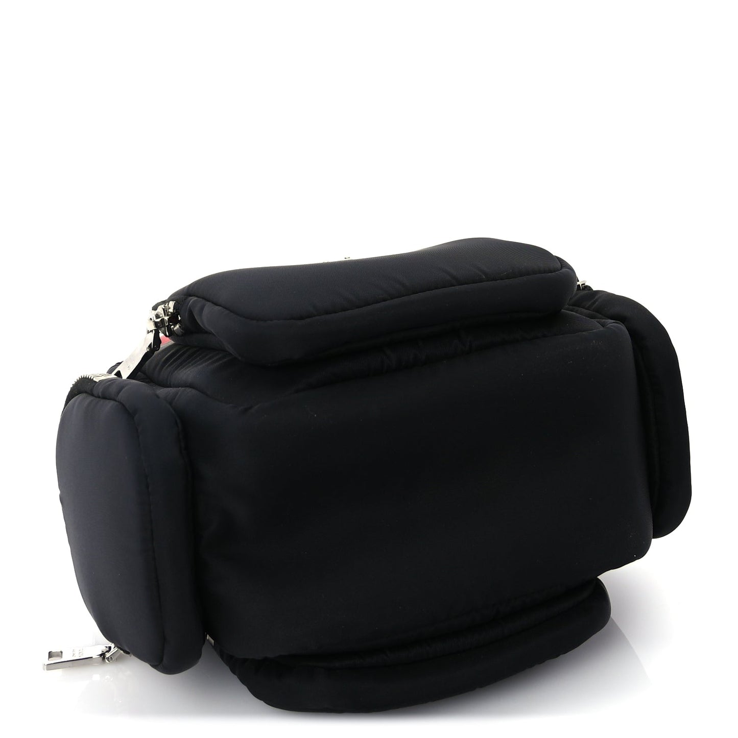 Prada Tessuto Nylon Pocket Top Handle Cargo Bag  Black Fuoco