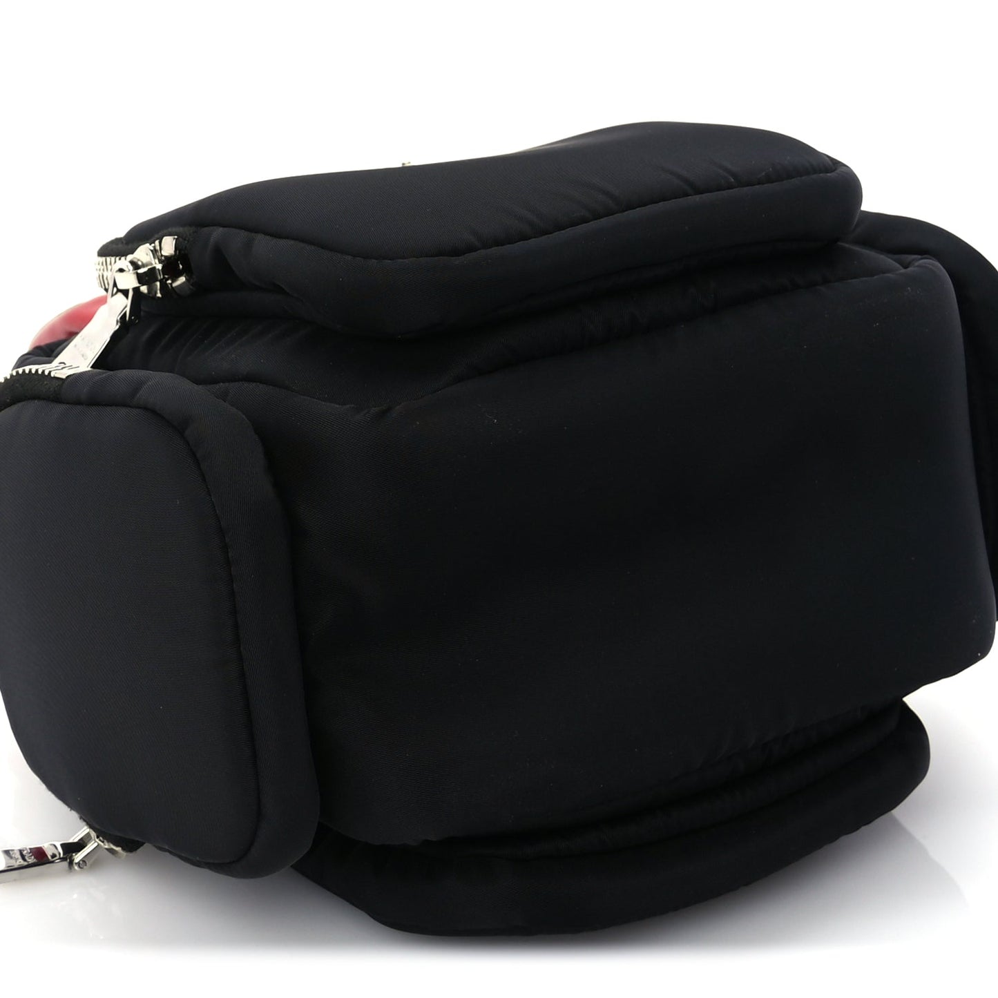 Prada Tessuto Nylon Pocket Top Handle Cargo Bag  Black Fuoco