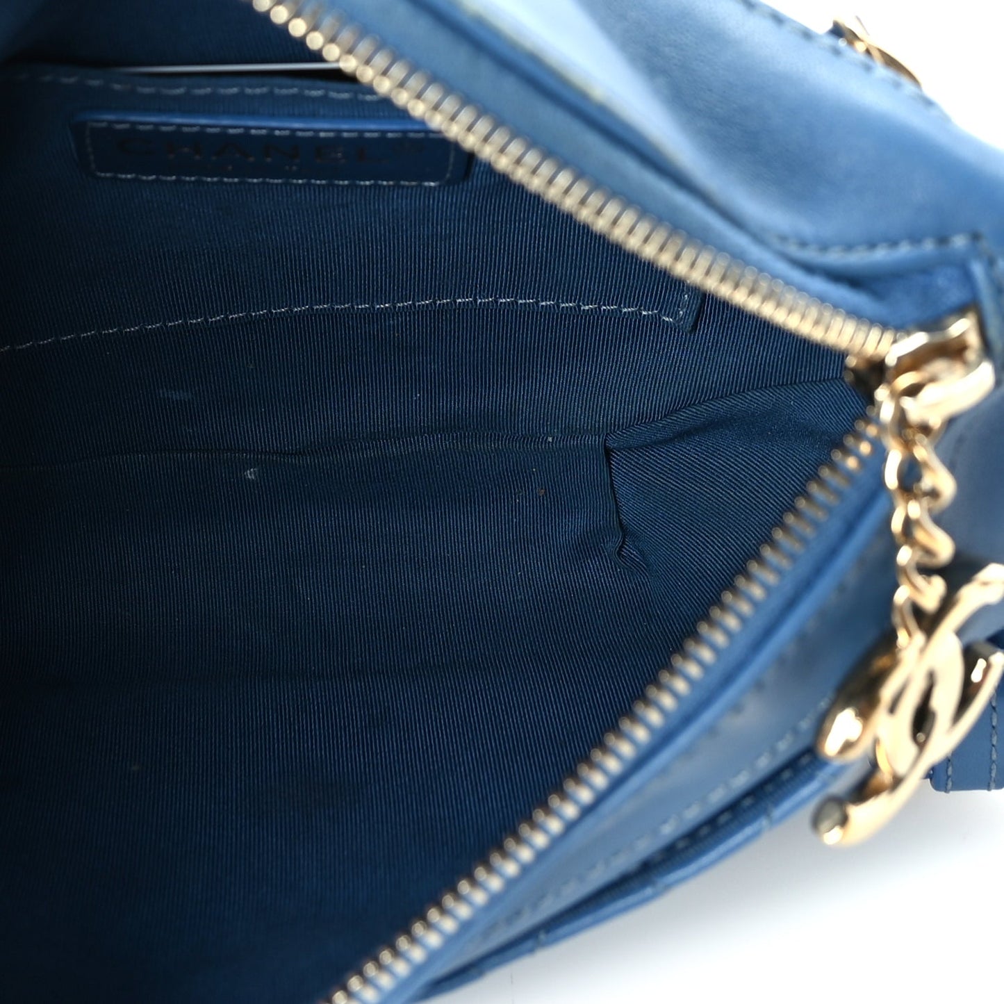 Chanel Lambskin Quilted Bi Waist Bag Pack  Blue