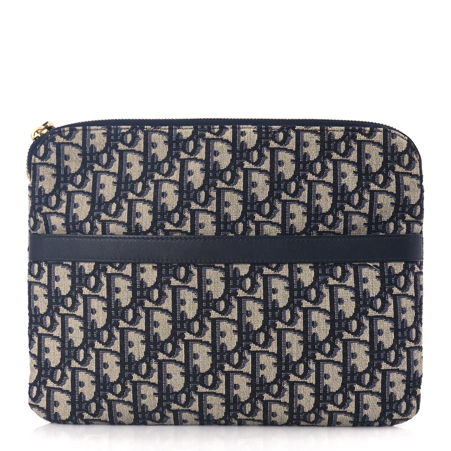 Christian Dior Oblique Travel Pouch Navy Blue