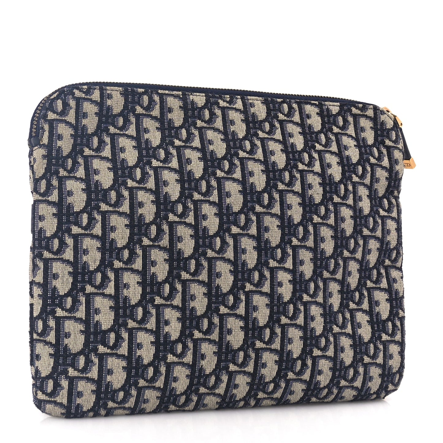 Christian Dior Oblique Travel Pouch Navy Blue