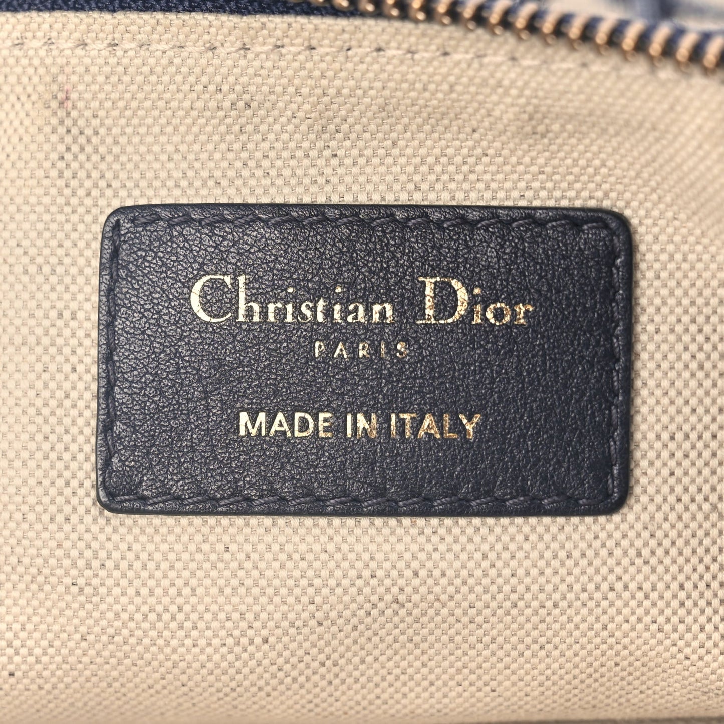 Christian Dior Oblique Travel Pouch Navy Blue