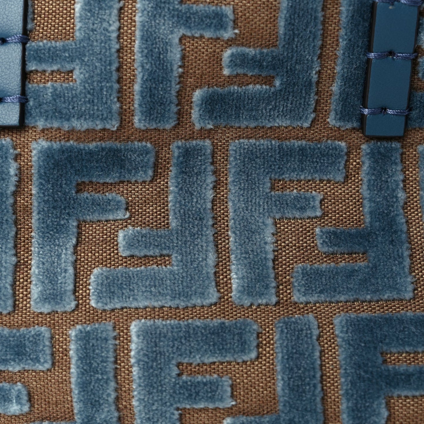 Fendi Velvet Jacquard FF Mini Roll Tote Anice