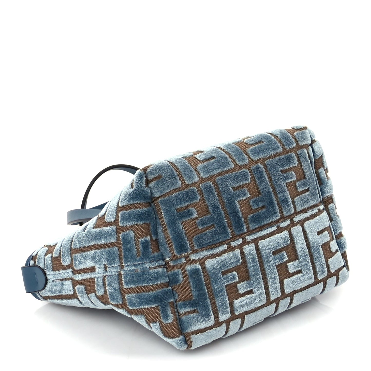 Fendi Velvet Jacquard FF Mini Roll Tote Anice