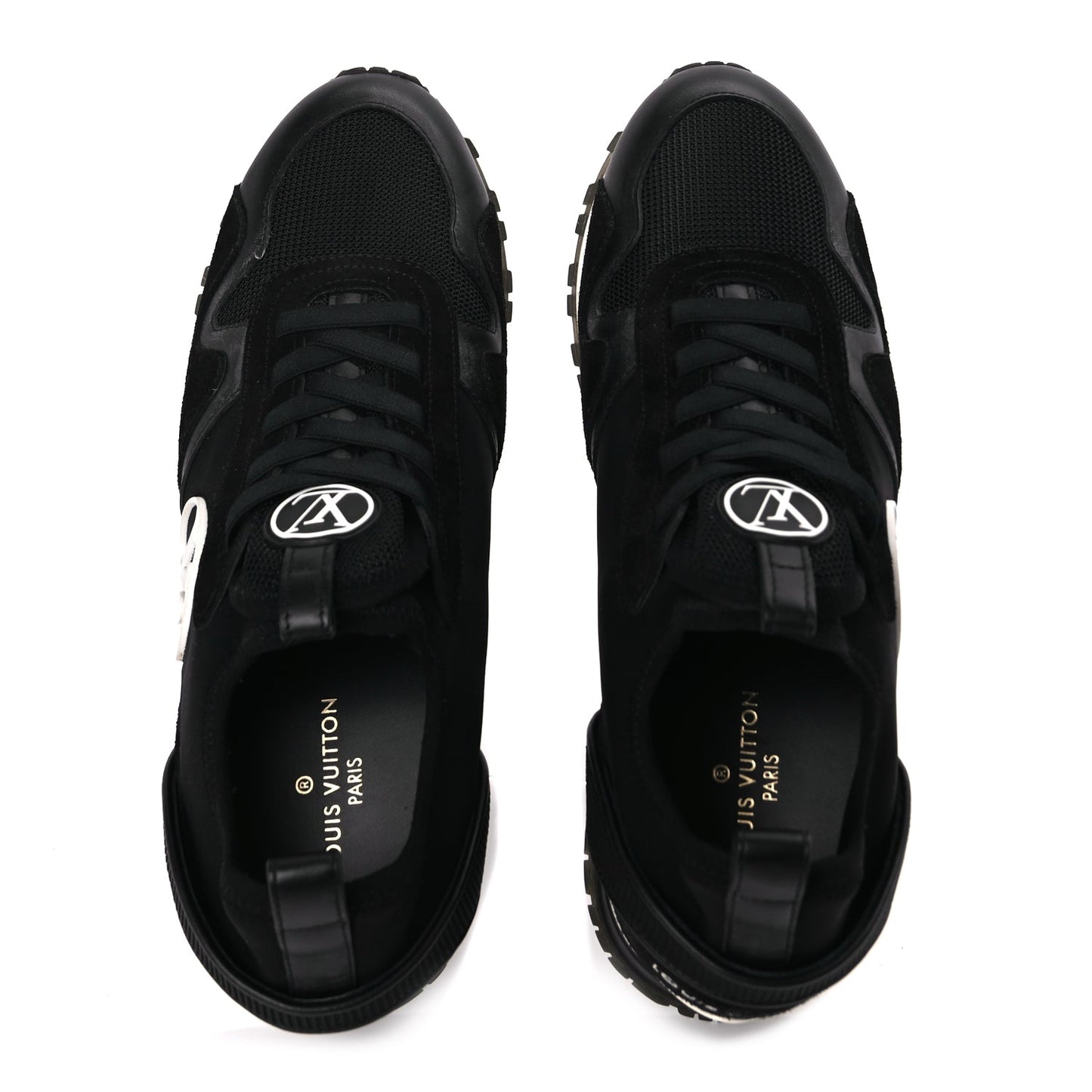 Louis Vuitton Calfskin Run Away Sneakers 38 Black