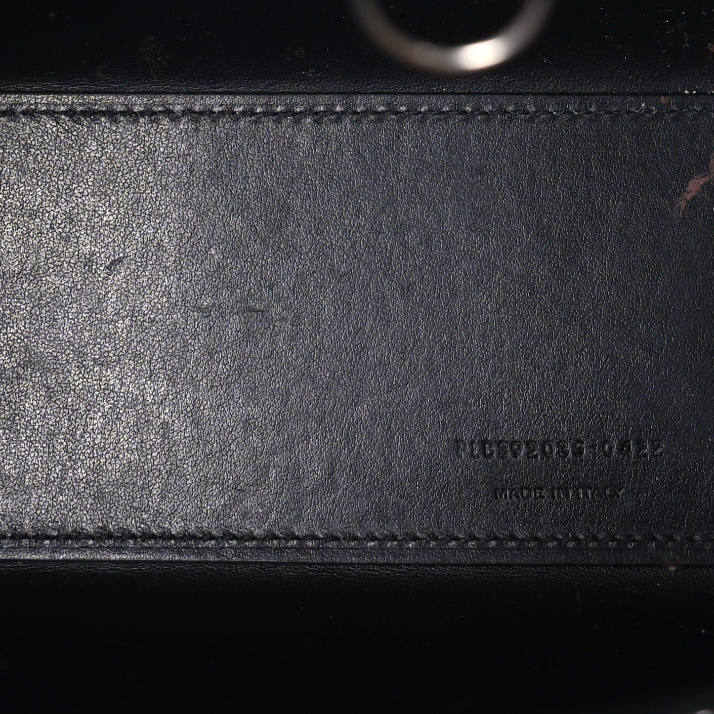 Saint Laurent Calfskin Crocodile Embossed Nano Sac De Jour Black