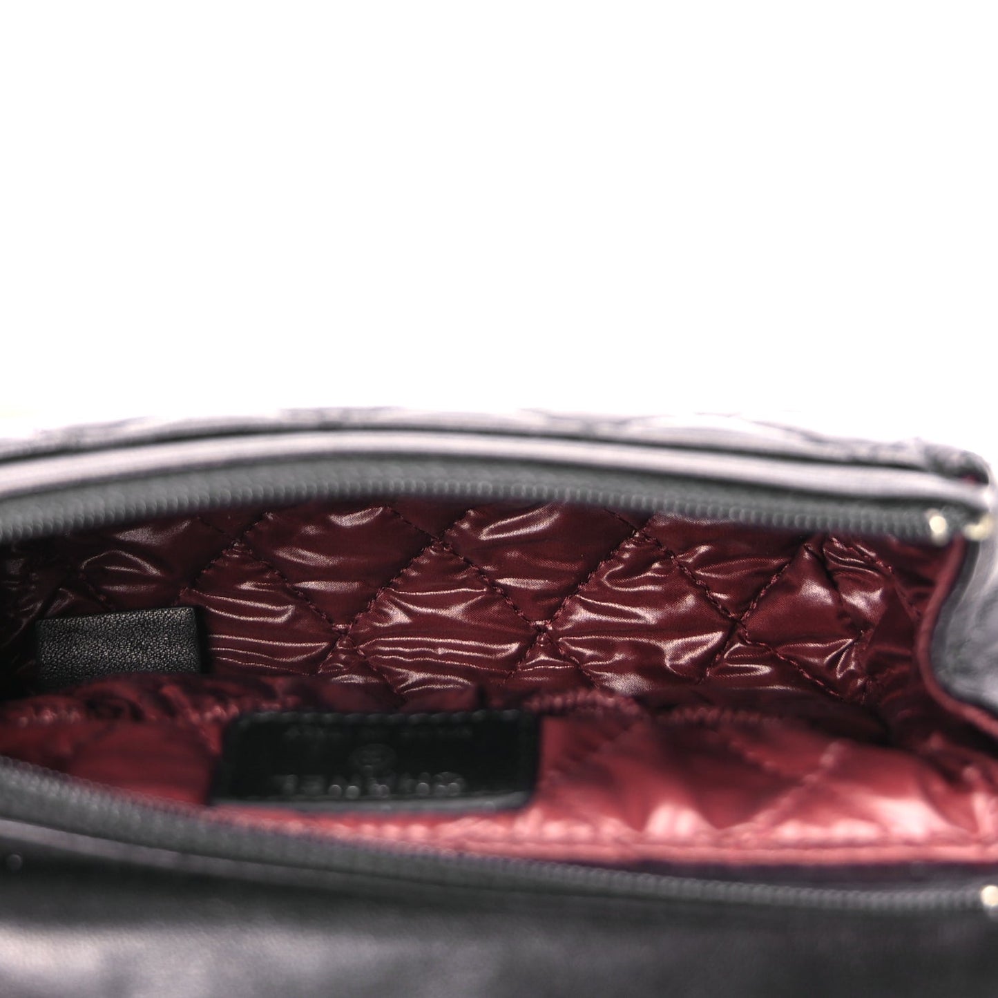 Chanel Lambskin Quilted Flap Cosmetic Case Black