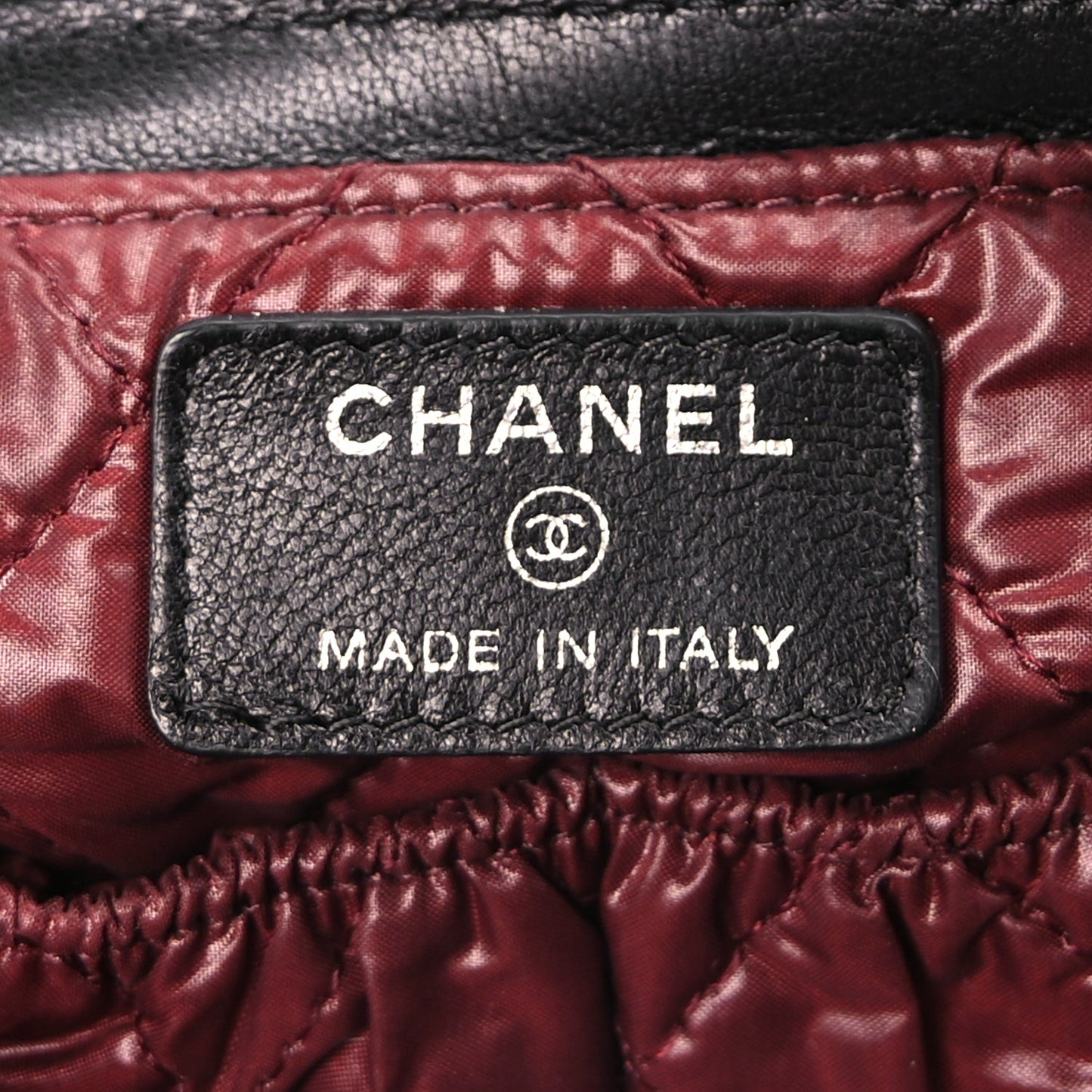 Chanel Lambskin Quilted Flap Cosmetic Case Black