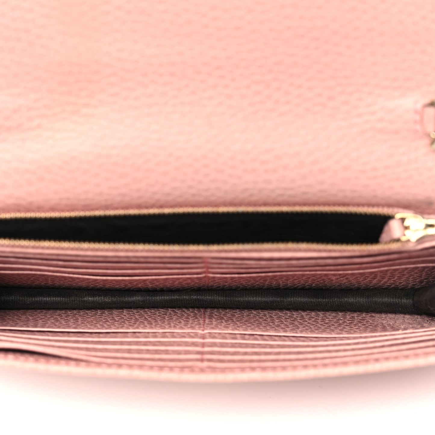 Gucci Dollar Calfskin Interlocking G Chain Wallet Soft Pink