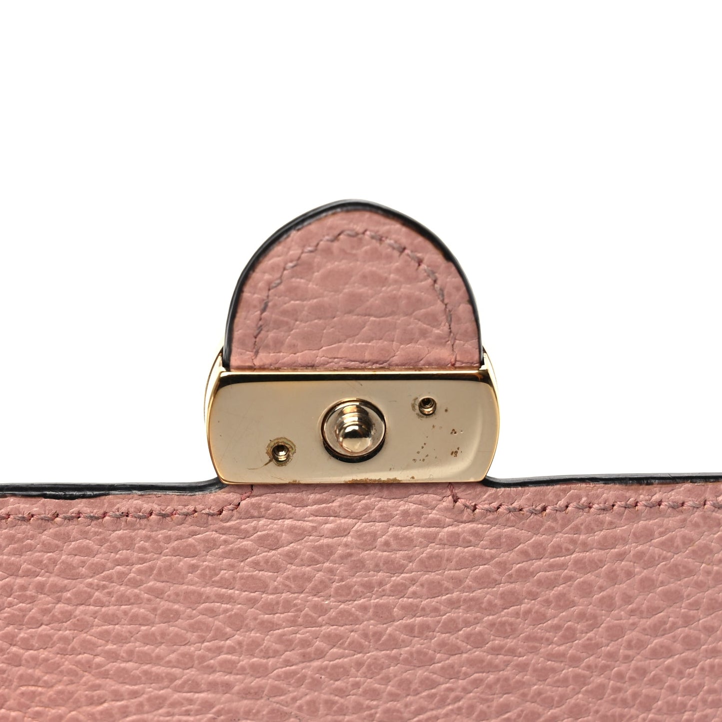 Gucci Dollar Calfskin Interlocking G Chain Wallet Soft Pink
