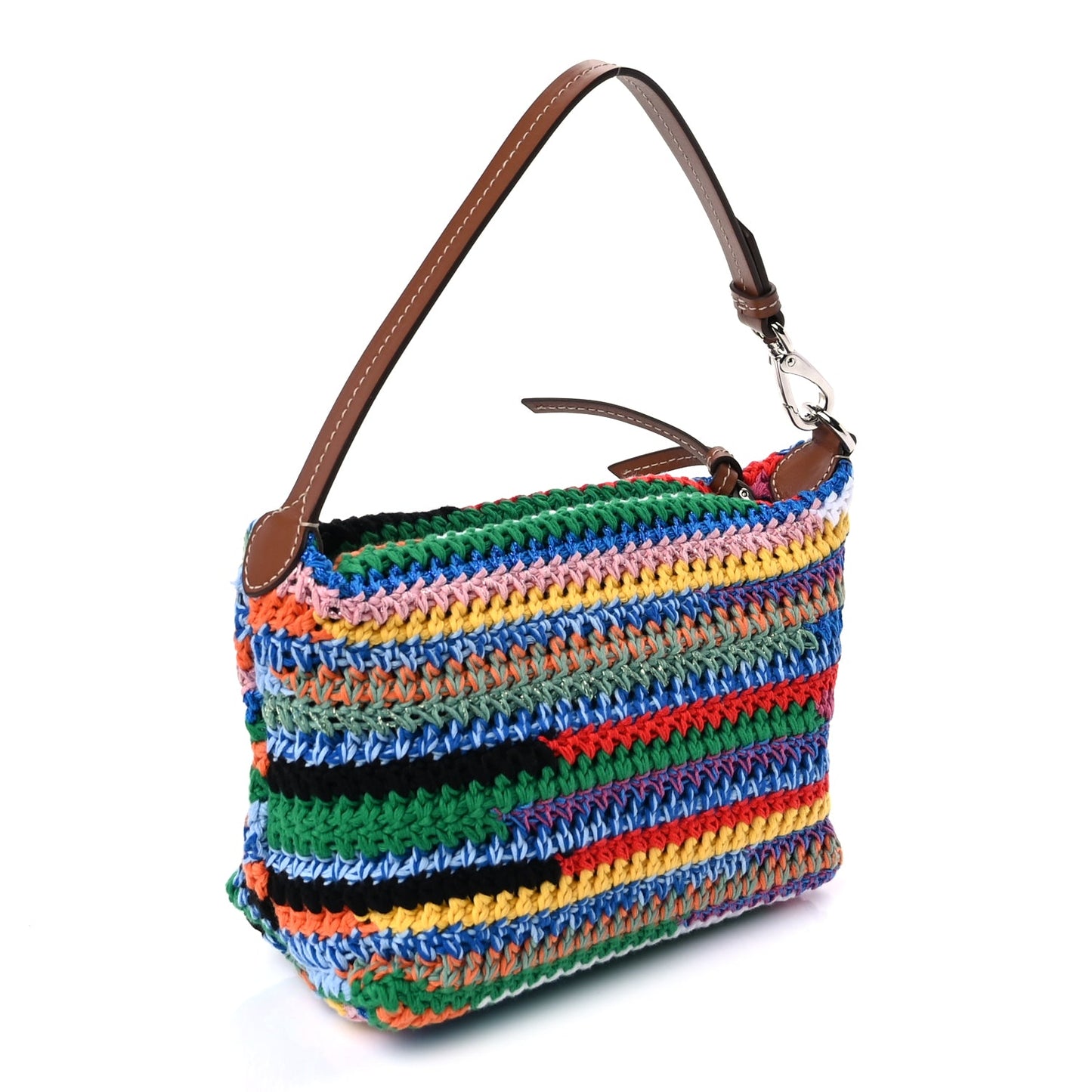 Miu Miu Fabric Crochet Pouch  Multicolor