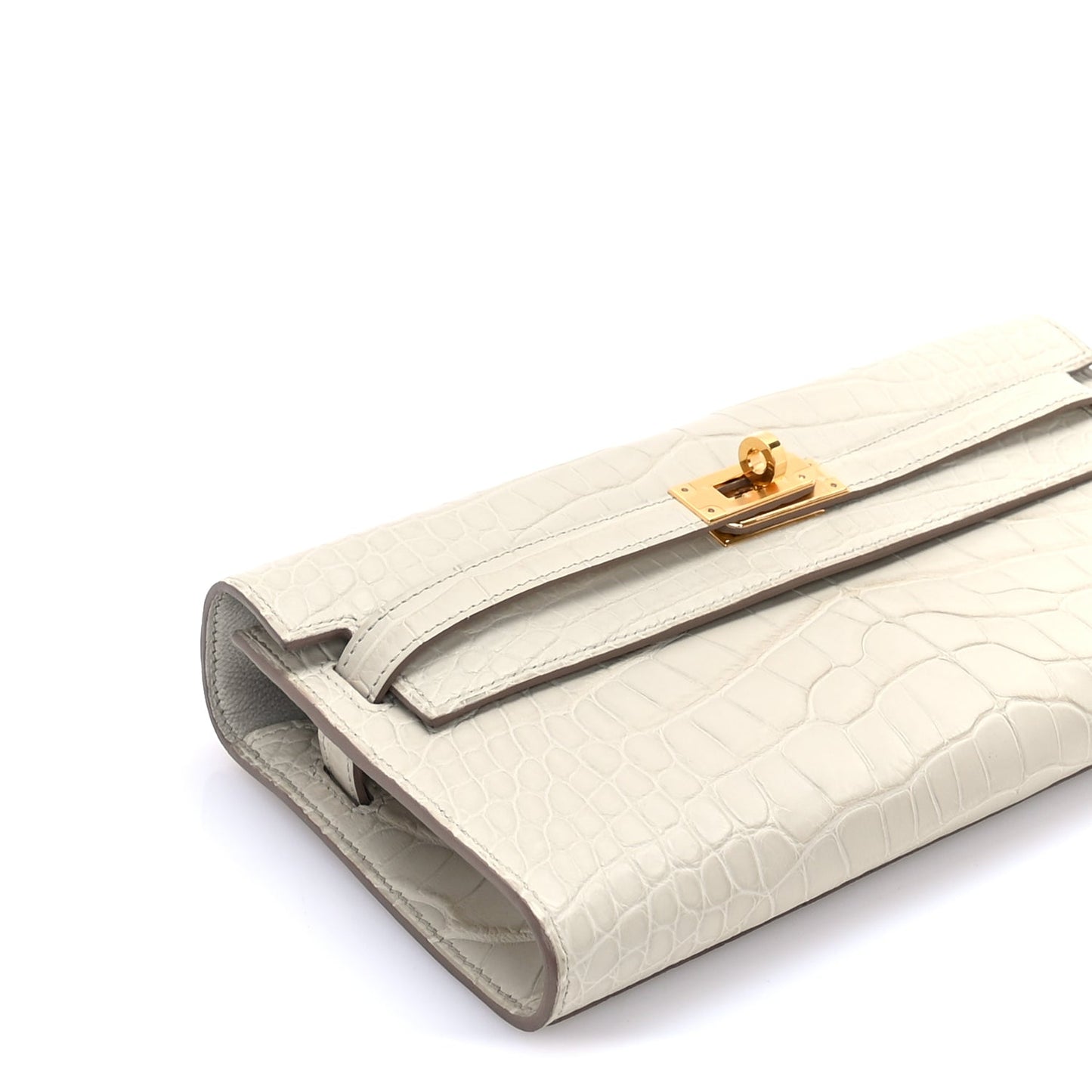 Hermes Matte Alligator Kelly Wallet To Go  Betton