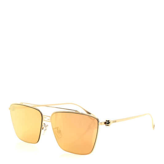 Fendi Metal Aviator Sunglasses FE40110U Gold
