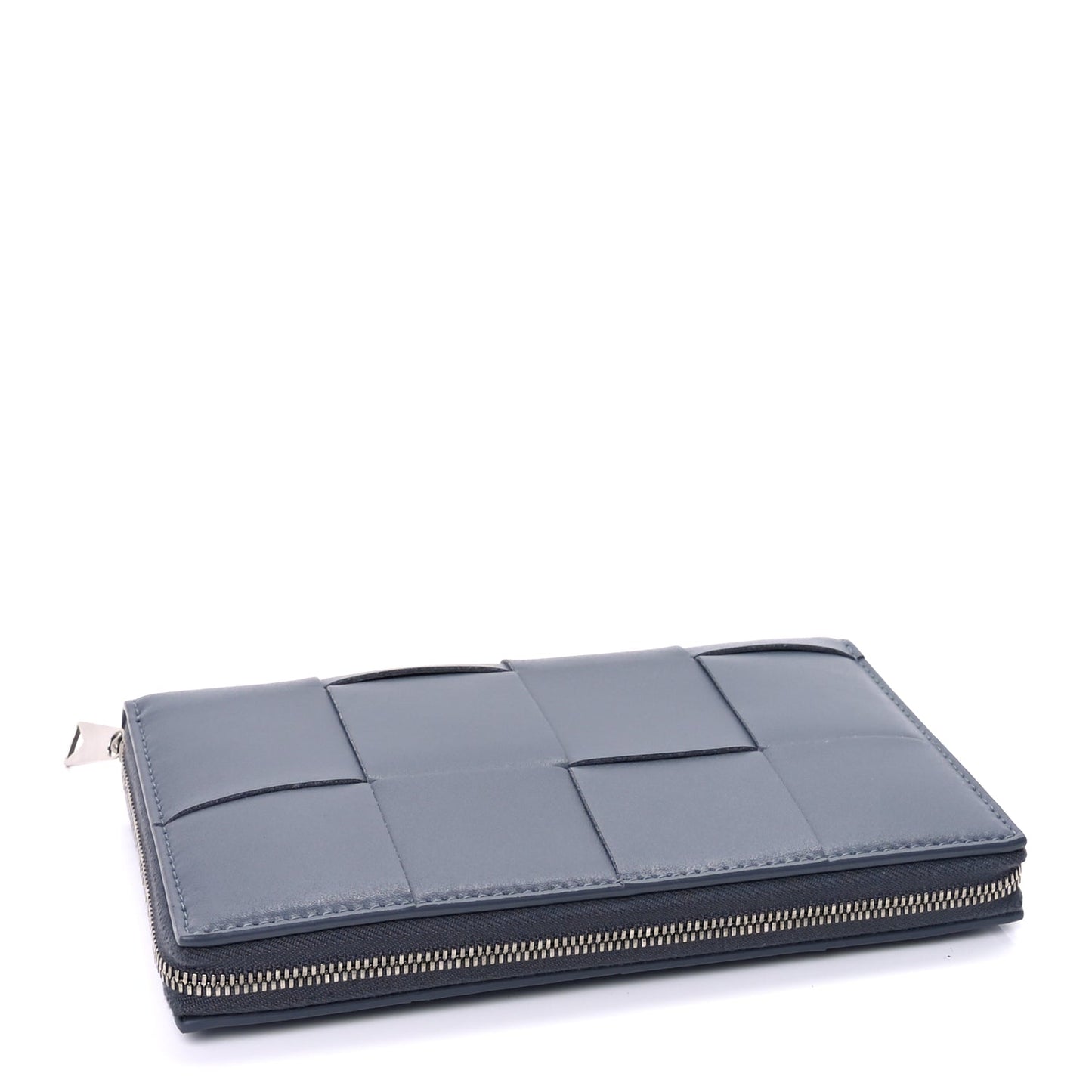 Bottega Veneta Nappa Maxi Intrecciato Zip Around Wallet Thunder