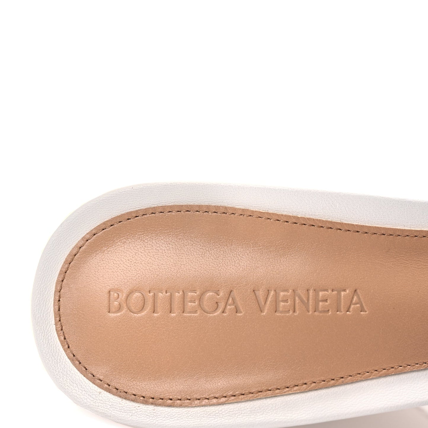 Bottega Veneta Lambskin Stretch Wedge 90mm Sandals 40 Optic White