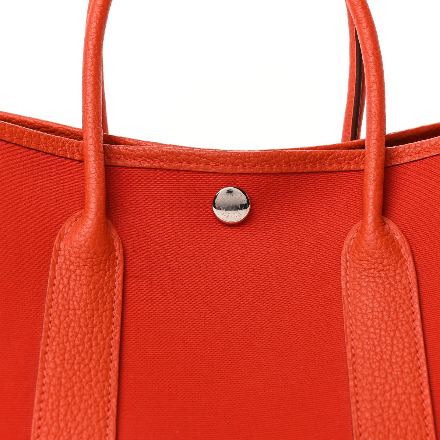 Hermes Toile Officier Negonda Garden Party 30 TPM Rouge Tomate Capucine