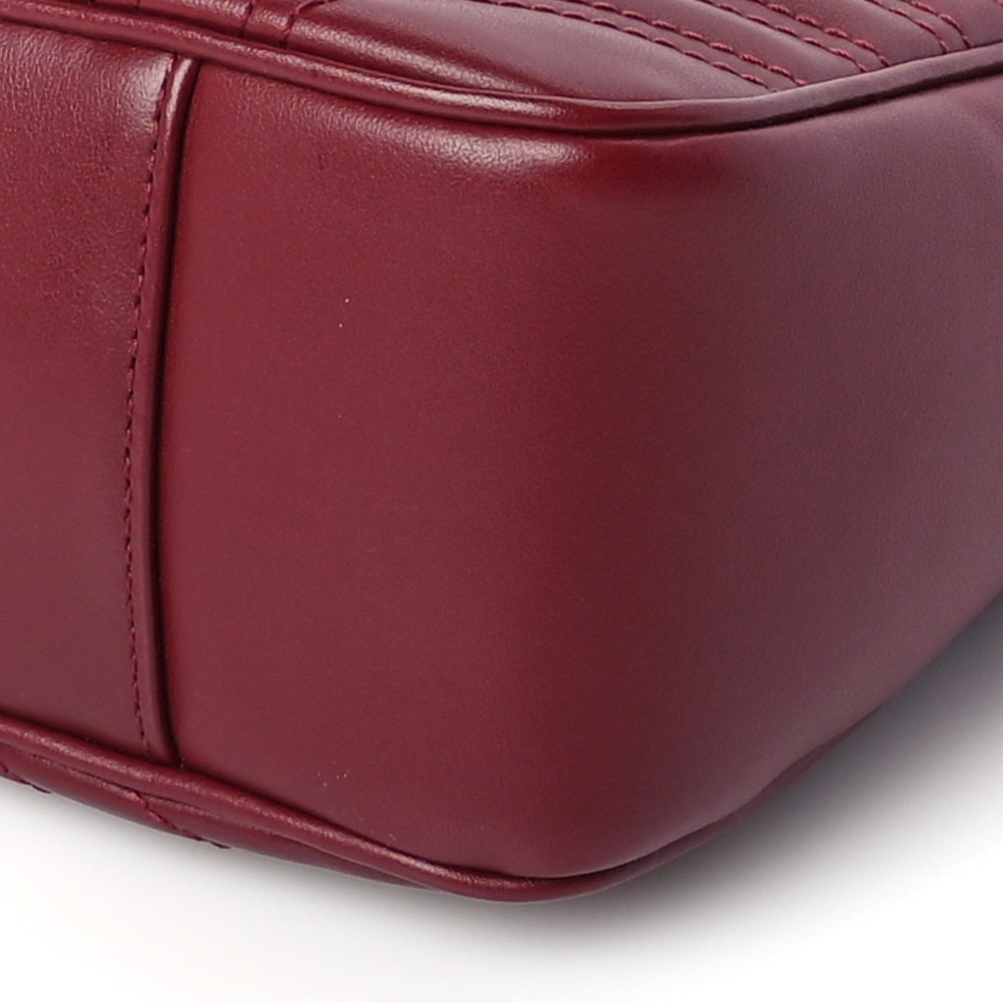 Gucci Calfskin Matelasse Large Horizontal GG Marmont Shoulder Bag  Rosso Ancora