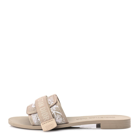 Christian Dior Cotton Toile De Jouy Dioriviera Dio(r)evolution Slide 40 Beige