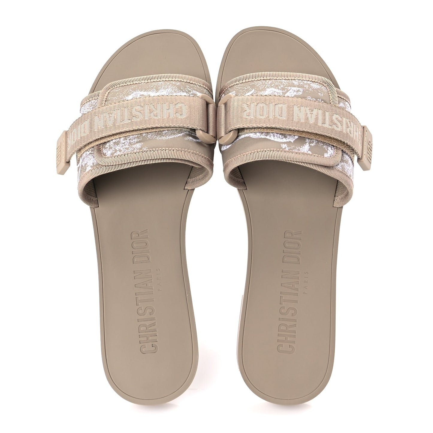 Christian Dior Cotton Toile De Jouy Dioriviera Dio(r)evolution Slide 40 Beige