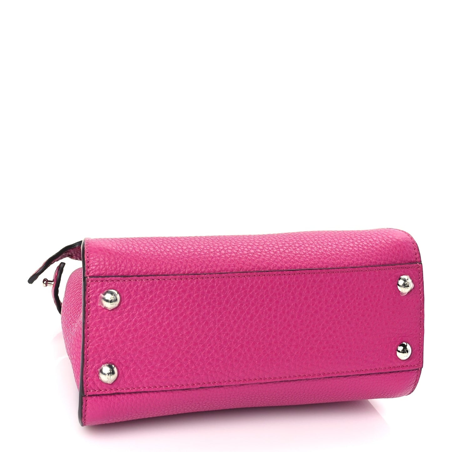Fendi Cuoio Romano Selleria Mini Peekaboo Iconic Satchel Fuxia