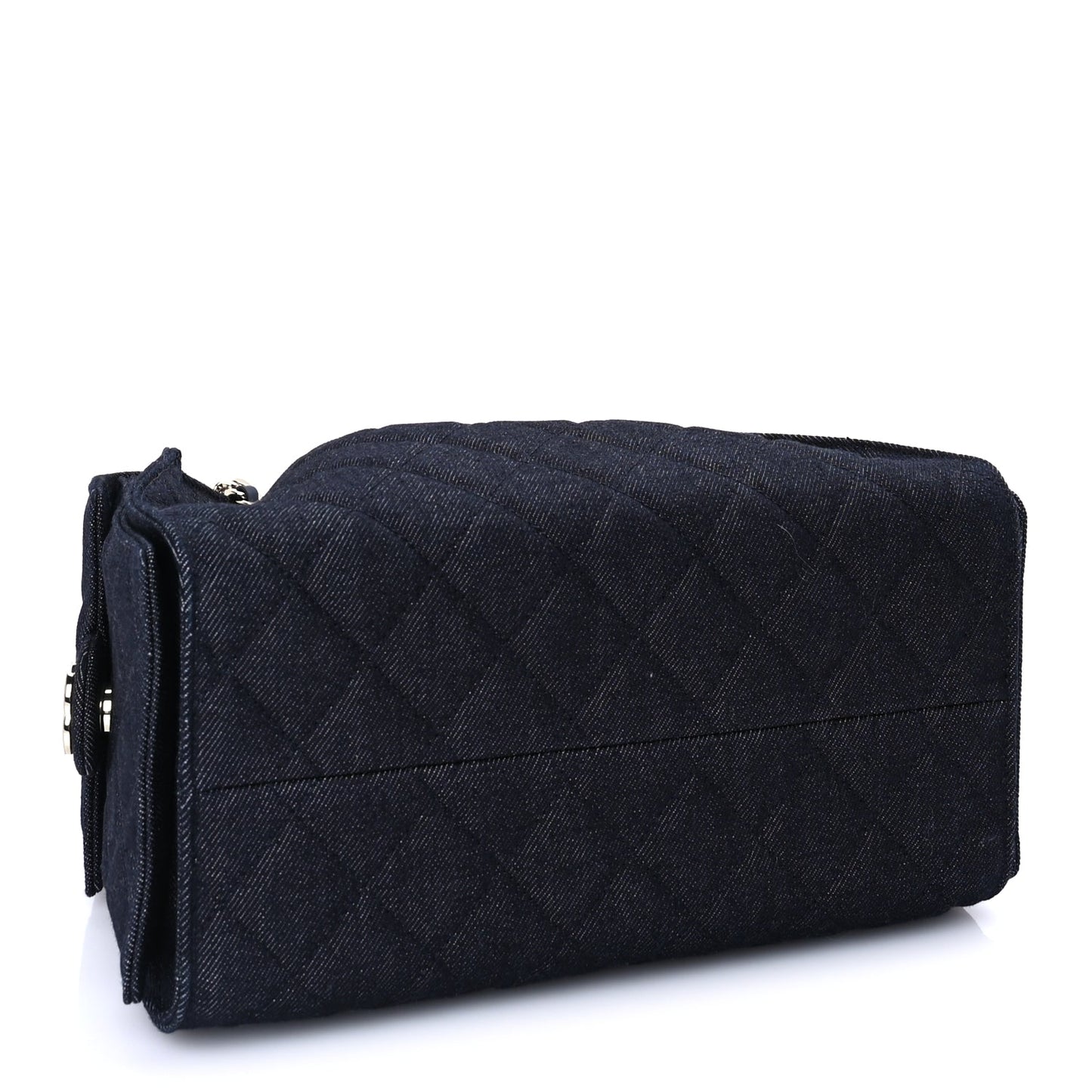 Chanel Denim Quilted Small Chanel 25 Handbag Dark Blue