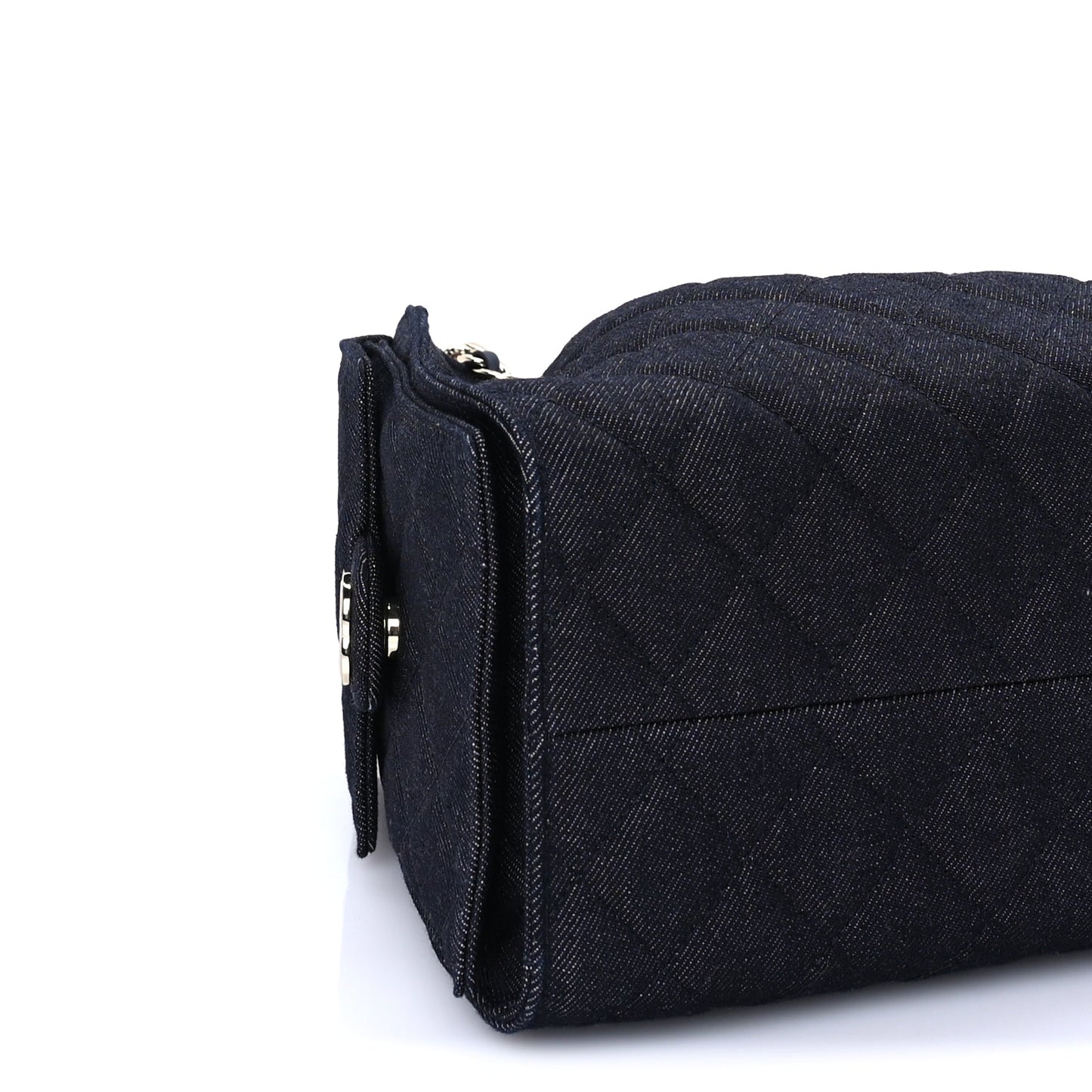 Chanel Denim Quilted Small Chanel 25 Handbag Dark Blue
