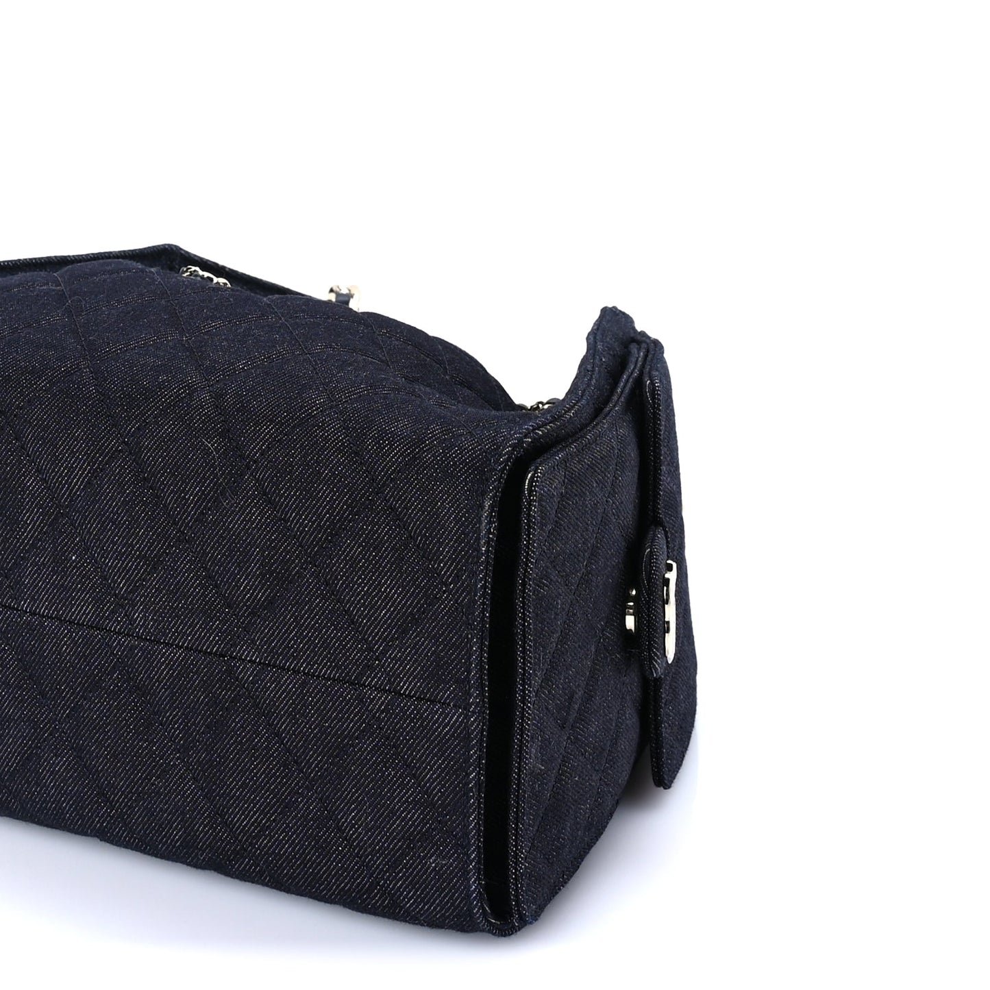 Chanel Denim Quilted Small Chanel 25 Handbag Dark Blue