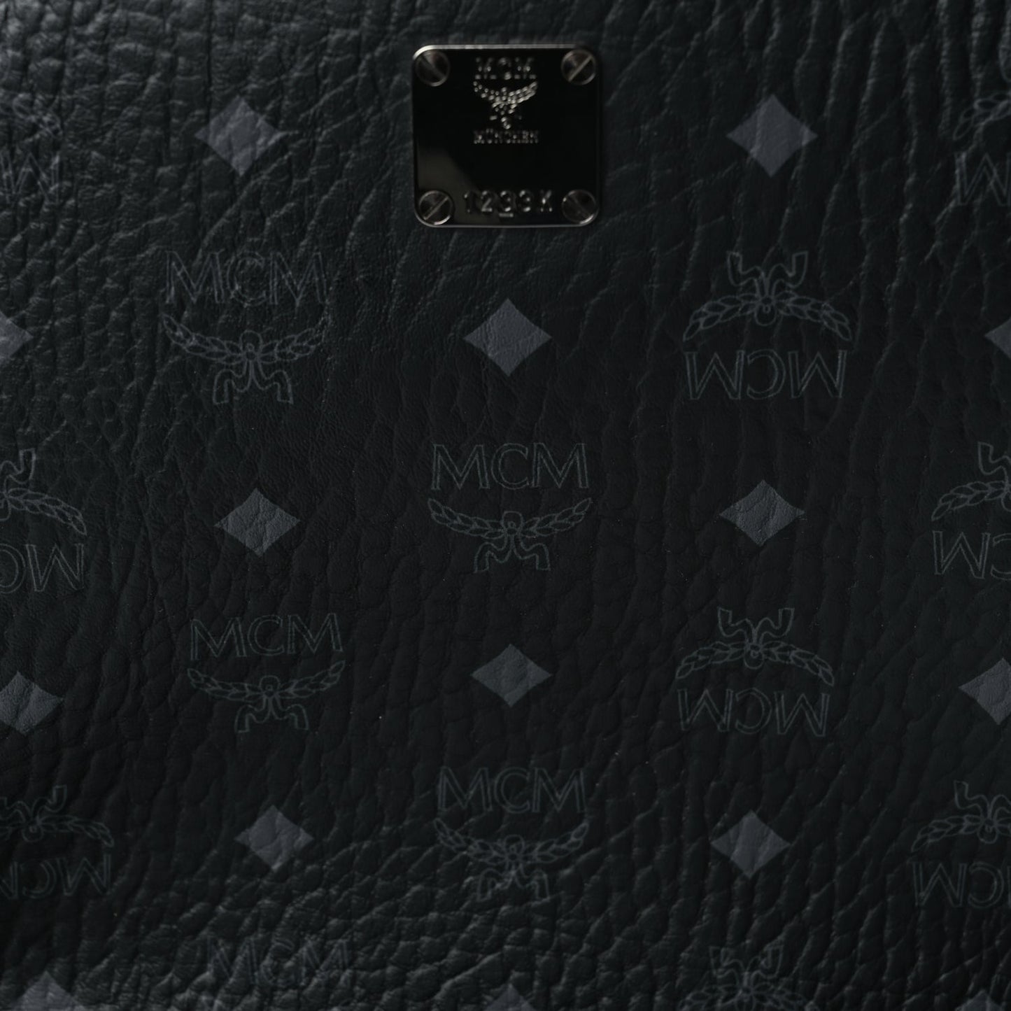 MCM Visetos Medium Side Studs Stark Backpack Black