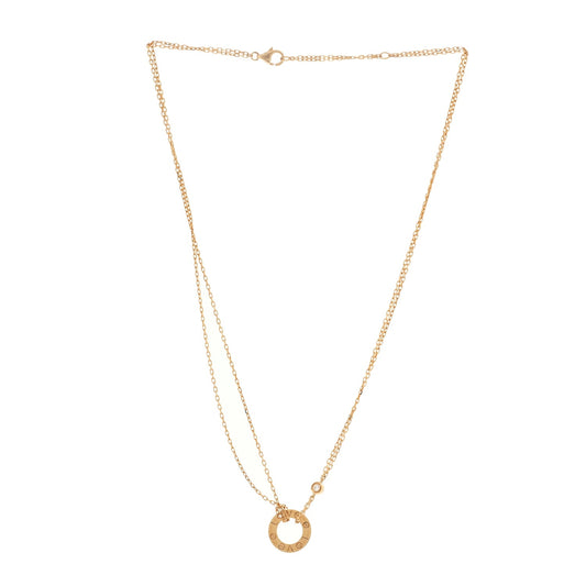 Cartier 18K Yellow Gold 2 Diamond LOVE Necklace