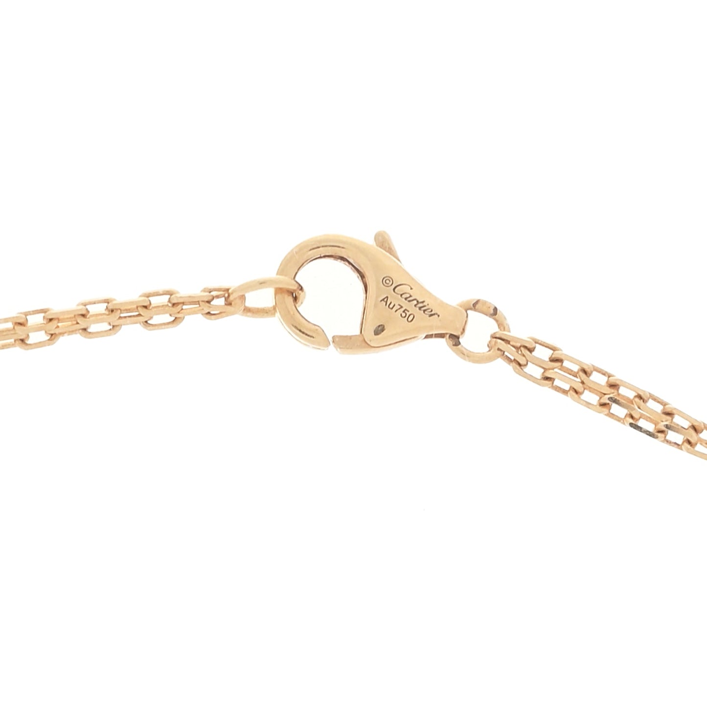 Cartier 18K Yellow Gold 2 Diamond LOVE Necklace