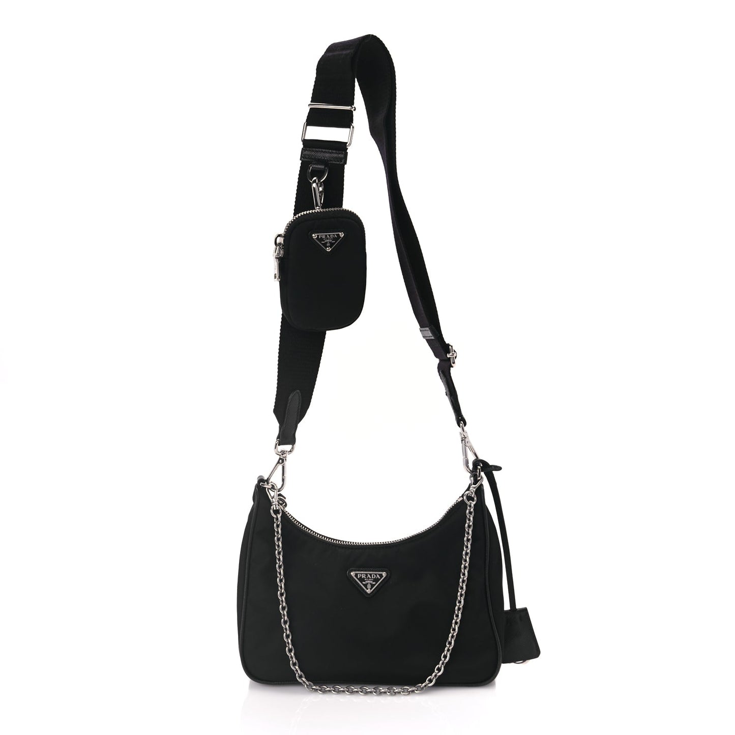 Prada Nylon Re-Edition 2005 Shoulder Bag Black