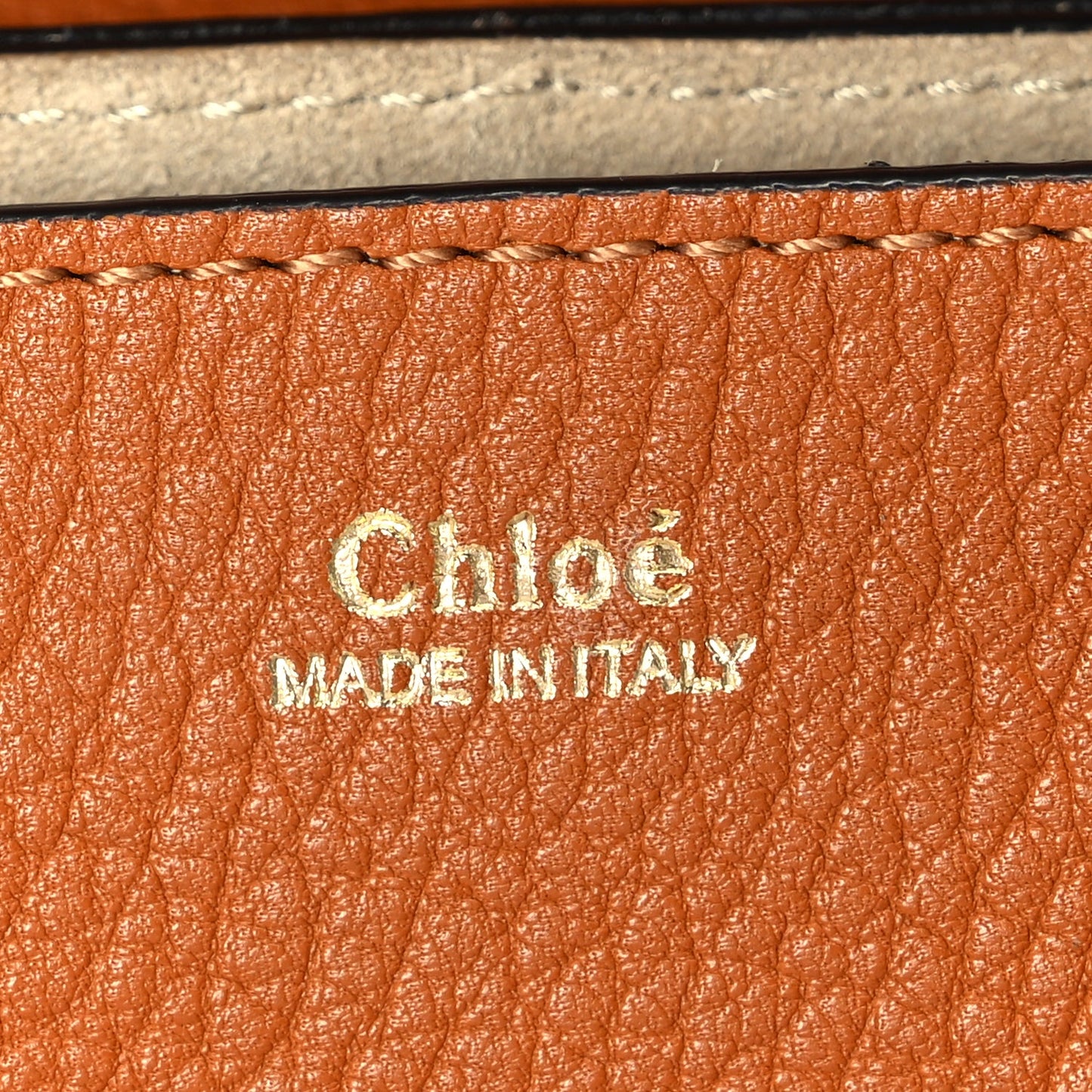 Chloe Grained Lambskin Mini Drew Shoulder Bag  Caramel