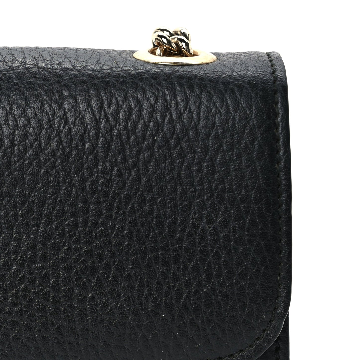 Gucci Dollar Calfskin Small Interlocking G Shoulder Bag Black