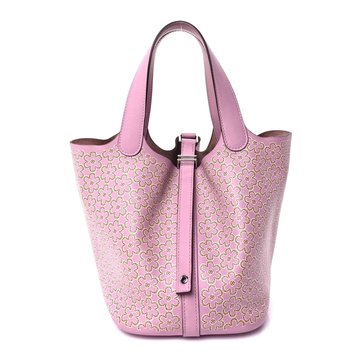 Hermes Swift Lucky Daisy Picotin Lock 18 PM  Mauve Sylvestre