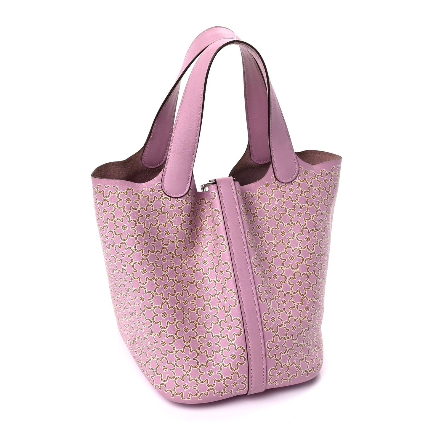 Hermes Swift Lucky Daisy Picotin Lock 18 PM  Mauve Sylvestre