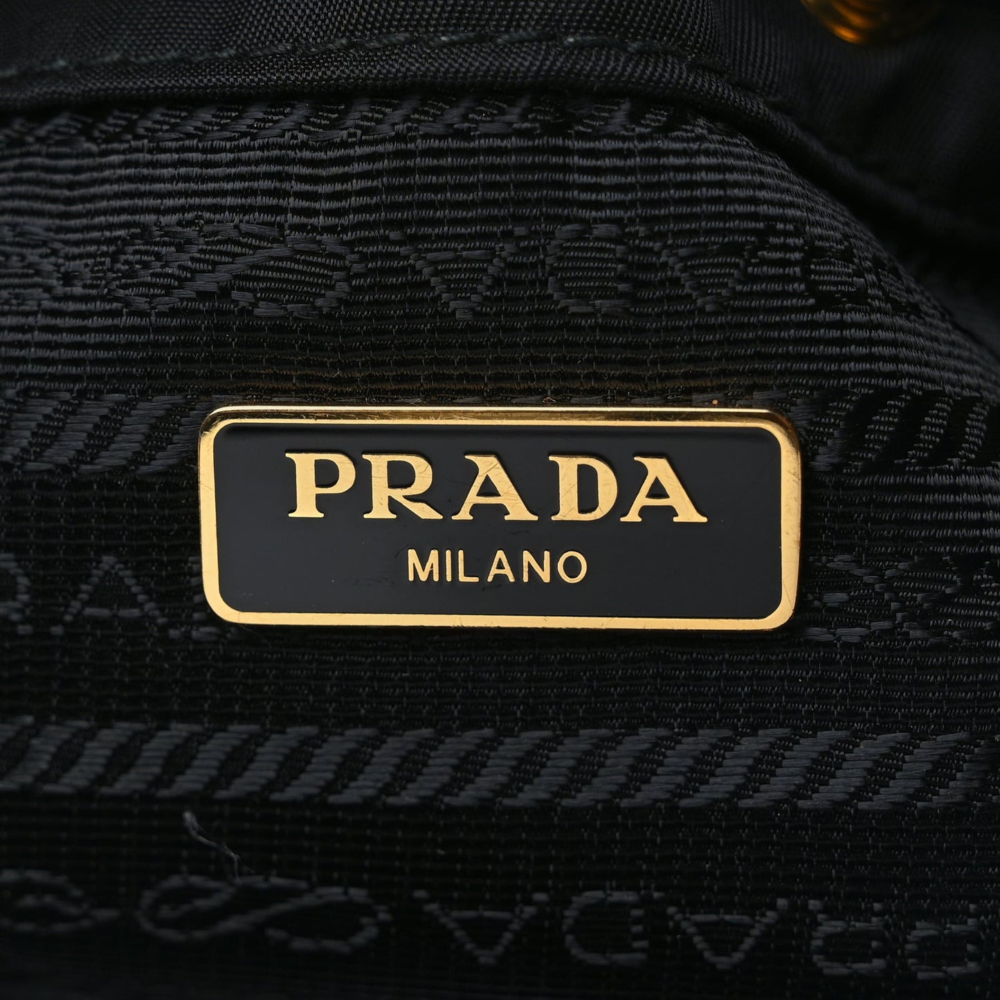 Prada Saffiano Tessuto Nylon Mini Bucket Crossbody Bag Black