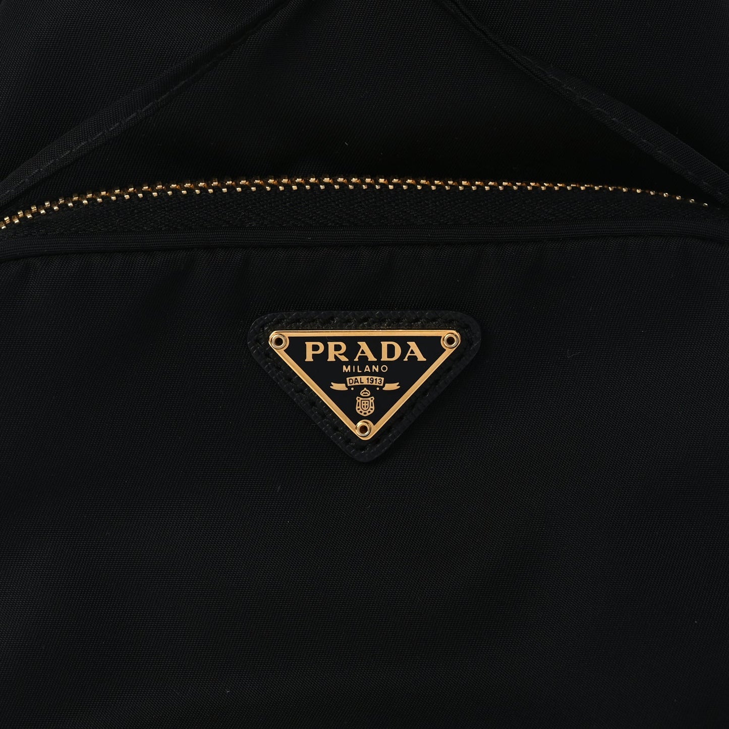 Prada Saffiano Tessuto Nylon Mini Bucket Crossbody Bag Black