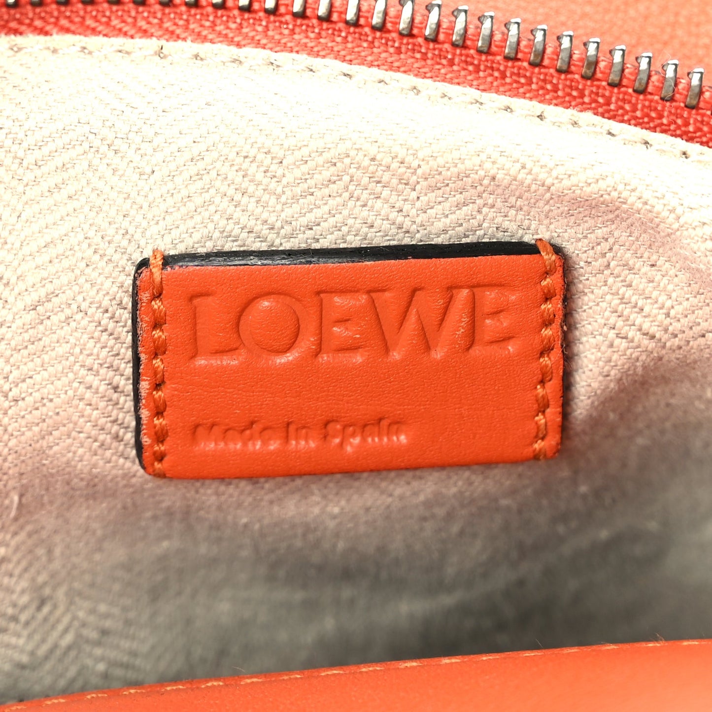 Loewe Calfskin Medium Puzzle Bag Orange